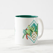 幾何モダン多肉及びサボテンプランター ツートーンマグカップ (正面右)