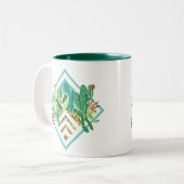 幾何モダン多肉及びサボテンプランター ツートーンマグカップ (正面左)