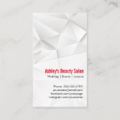 幾何モダン多角形メイクアップアーティストリップスティック 名刺 (裏面)