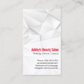 幾何モダン多角形メイクアップアーティストリップスティック 名刺 (裏面)