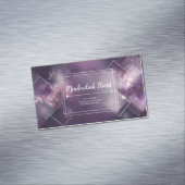 幾何モダン天体パープル&金ゴールド マグネット名刺 (インサイチュ)