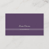 幾何モダン天体パープル&金ゴールド 名刺 (裏面)