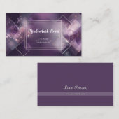 幾何モダン天体パープル&金ゴールド 名刺 (正面/裏面)