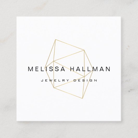 幾何モダン宝石 スクエア名刺 (正面)