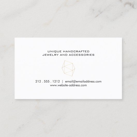 幾何モダン宝石 名刺 (裏面)