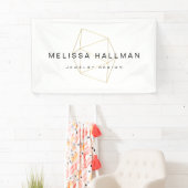 幾何モダン宝石 横断幕 (インサイチュ)