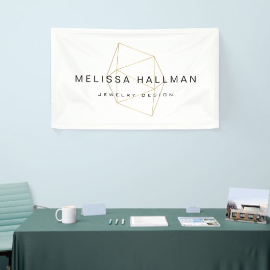 幾何モダン宝石 横断幕 (トレードショー)