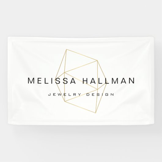 幾何モダン宝石 横断幕 (横)