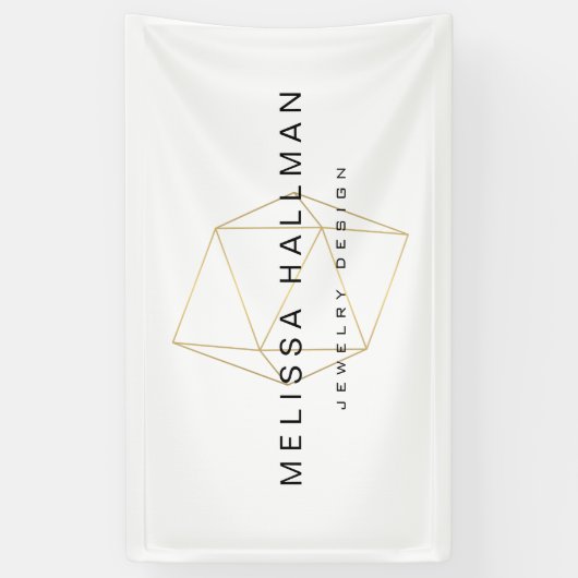 幾何モダン宝石 横断幕 (縦)