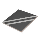 幾何モダン対角無煙炭 タイル (側面)