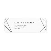 幾何モダン差出人住所ラベル ラベル (正面)