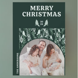 幾何モダン常緑鳥 シーズンカード