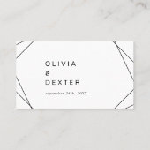 幾何モダン平結婚平 プレイスカード (裏面)