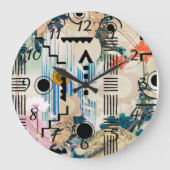 幾何モダン形状アクリル製壁時計 ラージ壁時計 (正面)