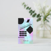 幾何モダン形状ホログラム 名刺 (スタンド正面)