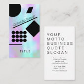 幾何モダン形状ホログラム 名刺 (正面/裏面)