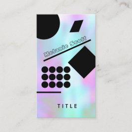 幾何モダン形状ホログラム 名刺
