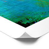 幾何モダン抽象芸術アカラフルート ポスター (角)