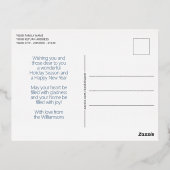 幾何モダン抽象芸術アートパターン金ゴールド 箔シーズンポストカード (裏面)