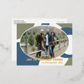 幾何モダン抽象芸術アートパターン金ゴールド 箔シーズンポストカード (正面/裏面)