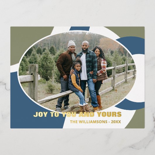 幾何モダン抽象芸術アートパターン金ゴールド 箔シーズンポストカード (正面)