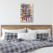 幾何モダン抽象芸術アート キャンバスプリント (インサイチュ (寝室))