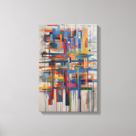 幾何モダン抽象芸術アート キャンバスプリント