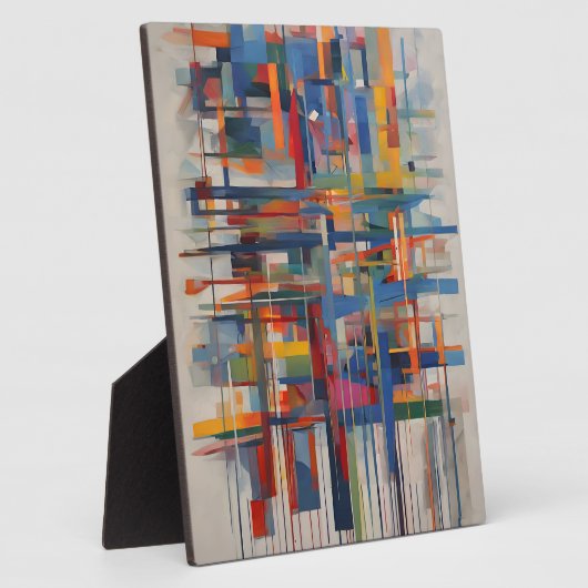 幾何モダン抽象芸術アート フォトプラーク (側面)