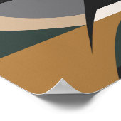 幾何モダン抽象芸術アート ポスター (角)