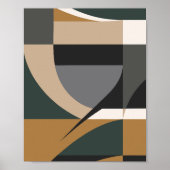 幾何モダン抽象芸術アート ポスター (正面)