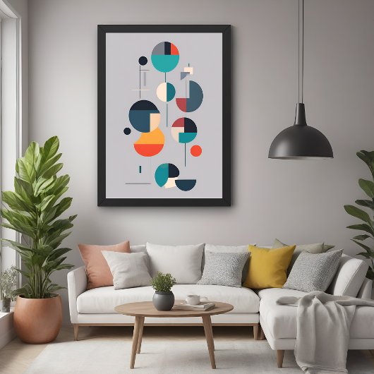 幾何モダン抽象芸術アート – ミニマルデザイン ポスター
