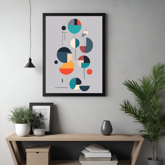 幾何モダン抽象芸術アート – ミニマルデザイン ポスター