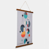 幾何モダン抽象芸術アート – ミニマルデザイン 吊り下げ型タペストリー (傾斜あり)