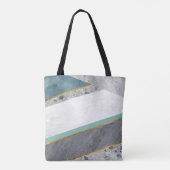 幾何モダン抽象芸術トートバッグ トートバッグ (裏面)