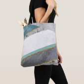 幾何モダン抽象芸術トートバッグ トートバッグ (クローズアップ)