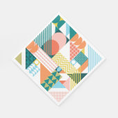 幾何モダン抽象芸術パターはっきりしたンレトロ スタンダードランチョンナプキン (角)