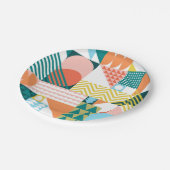 幾何モダン抽象芸術パターはっきりしたンレトロ ペーパープレート (アングル)