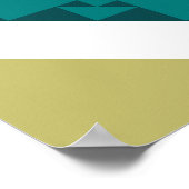 幾何モダン抽象芸術パターはっきりしたンレトロ ポスター (角)