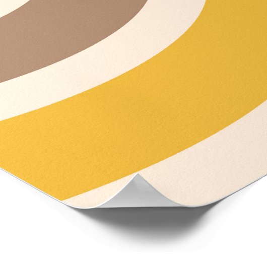 幾何モダン抽象芸術ヴィンテージパターン ポスター (角)