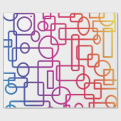 幾何モダン抽象芸術模様 ラッピングペーパー (フラット)