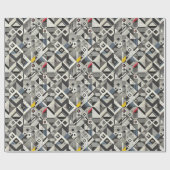 幾何モダン抽象芸術紙パターン ラッピングペーパー (フラット)