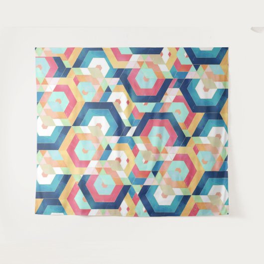 幾何モダン抽象芸術 タペストリー (正面(横))