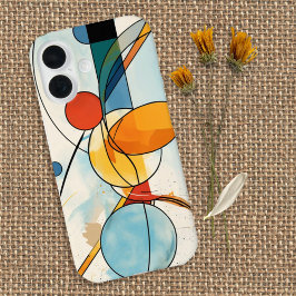 幾何モダン抽象芸術 iPhone 16ケース