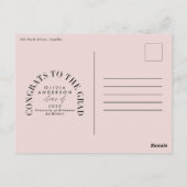 幾何モダン数々の写真アーチ卒業後 ポストカード (裏面)