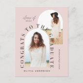 幾何モダン数々の写真アーチ卒業後 ポストカード (正面)