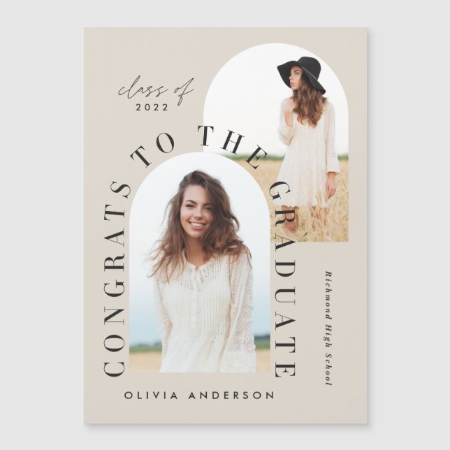 幾何モダン数々の型フォトアーチ卒業 (正面)