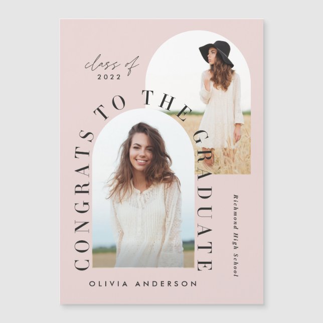 幾何モダン数々の型フォトアーチ卒業 (正面)