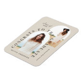 幾何モダン数々の型フォトアーチ卒業 マグネット (左側)