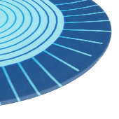 幾何モダン日が差すこと – コバルトブルーとアクア カッティングボード (角)