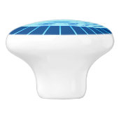 幾何モダン日が差すこと – コバルトブルーとアクア セラミックノブ (側面)